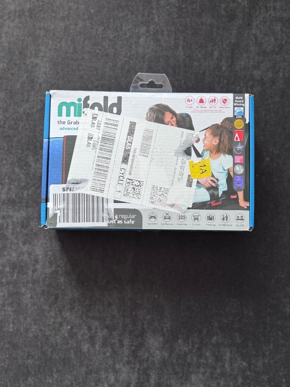 mifold Original Grab-and-go Car Booster Seat, Denim Blue